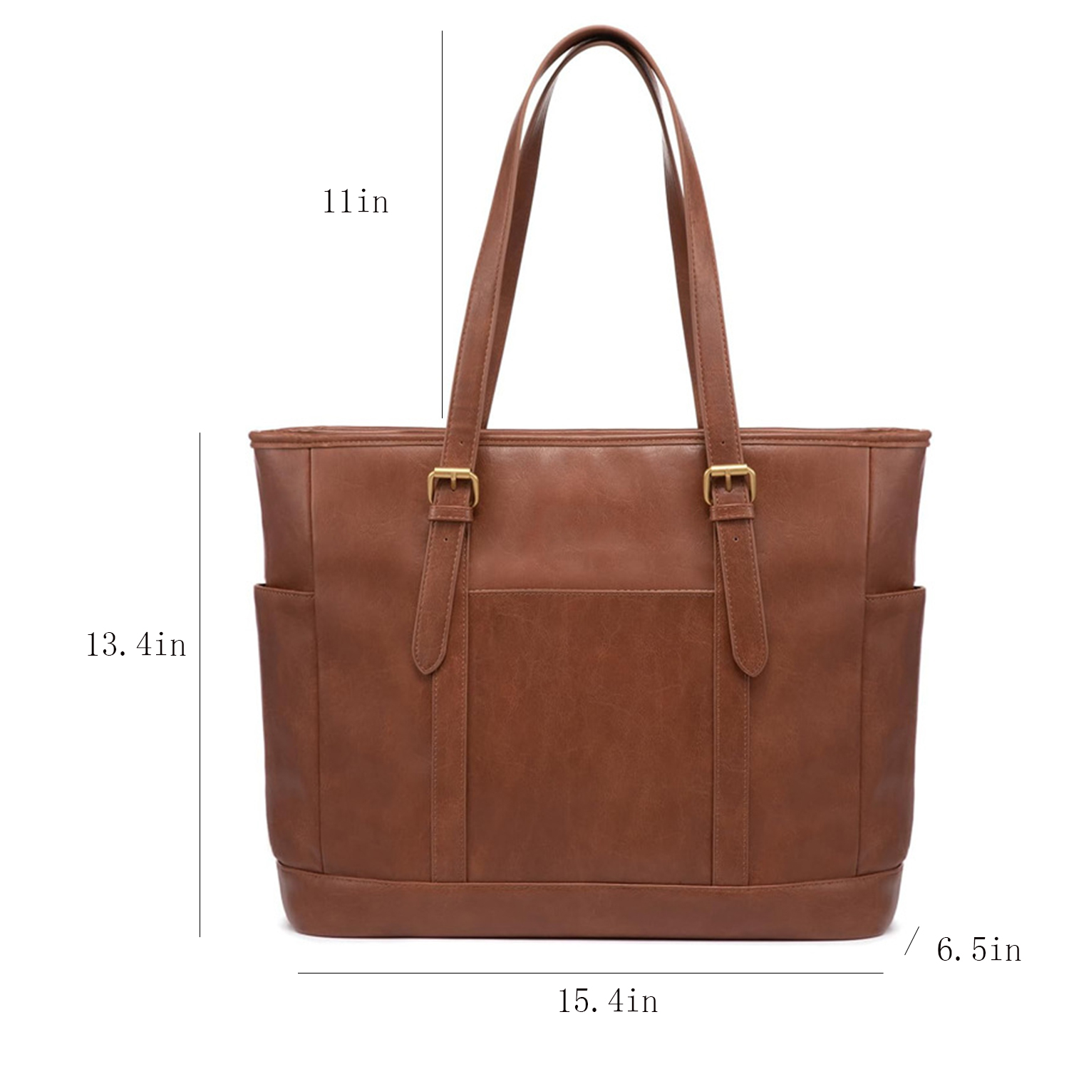 15" Waterproof PU Leather Laptop Tote bag 5