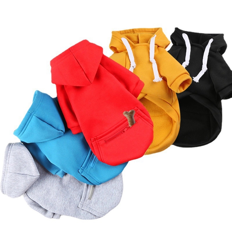 Letters Winter Pet Dog Hoodies Cotton Warm Clothes 4