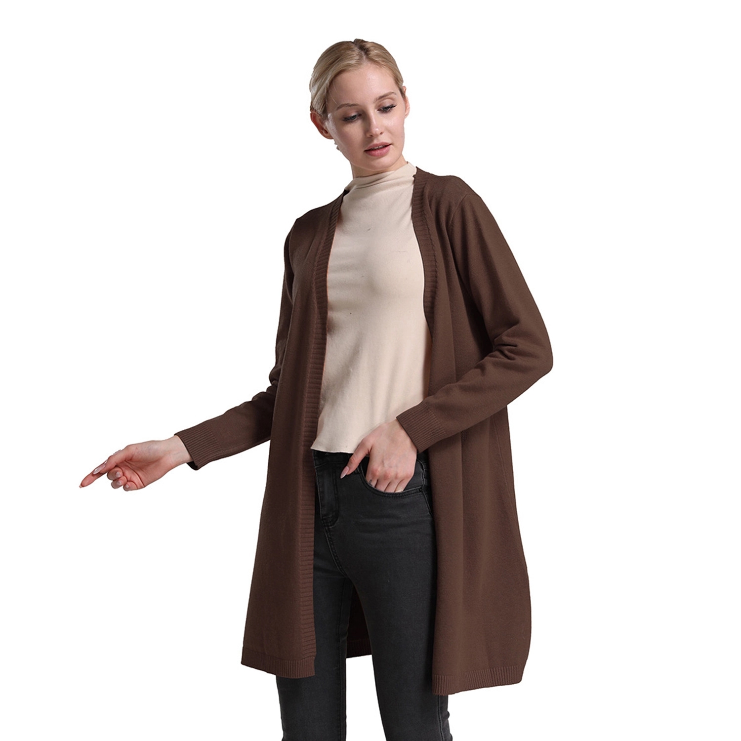 Women's Long-Sleeve Open-Front Cardigan 7