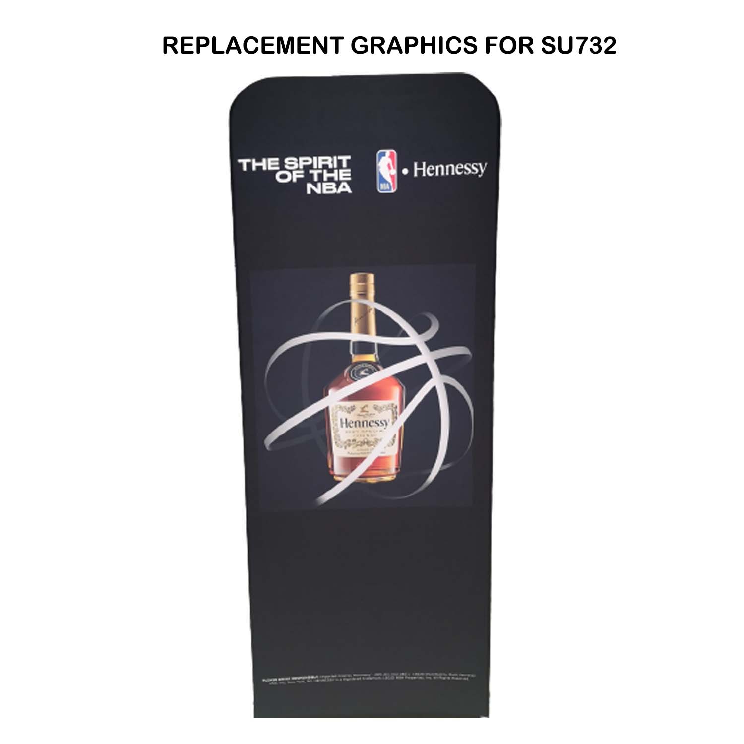 24 Hr Express - Replacement Graphics Double Sided 3'W x 96"H EuroFit Tension Fabric Slip on Cover 10