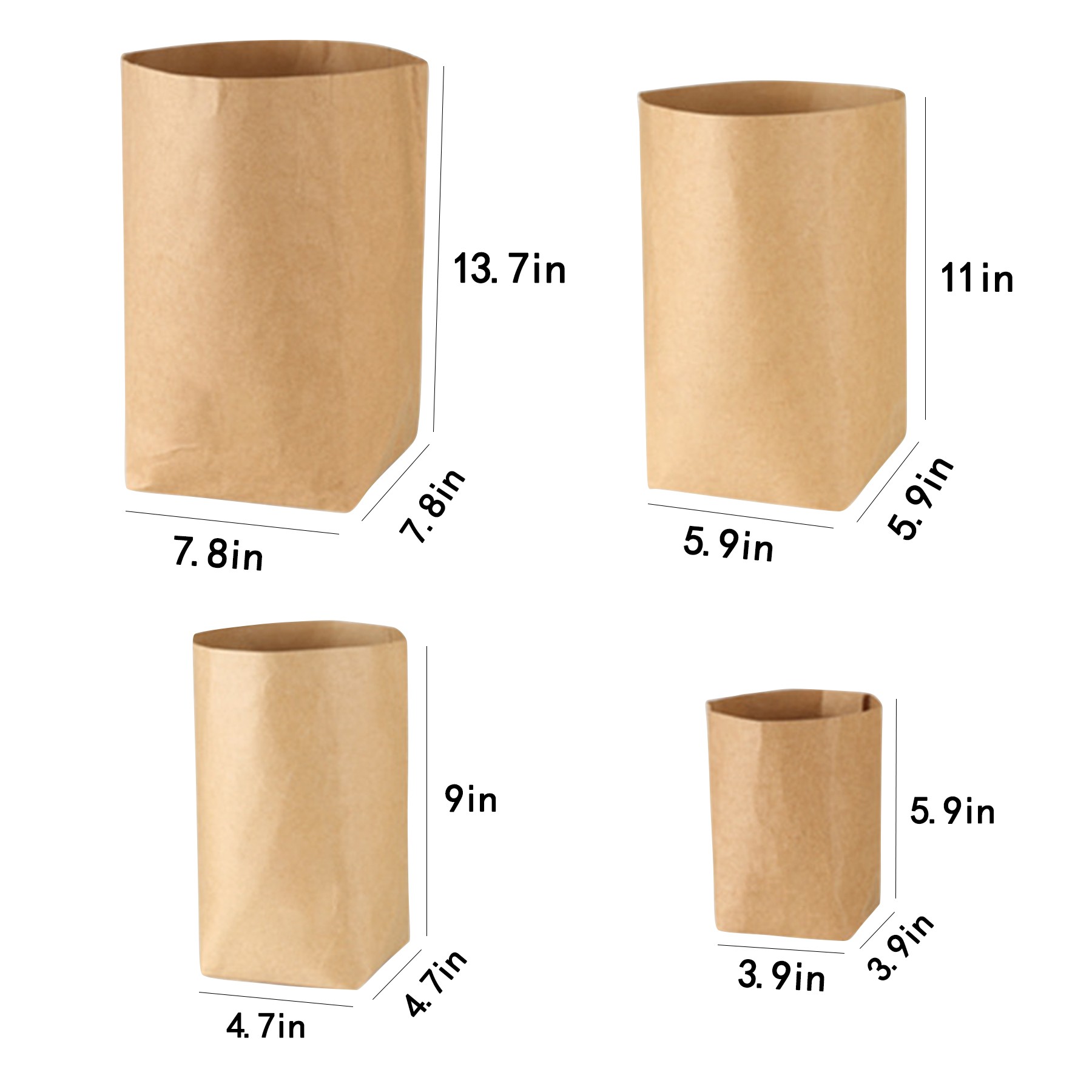 Washable Kraft Paper Storage Bag 2