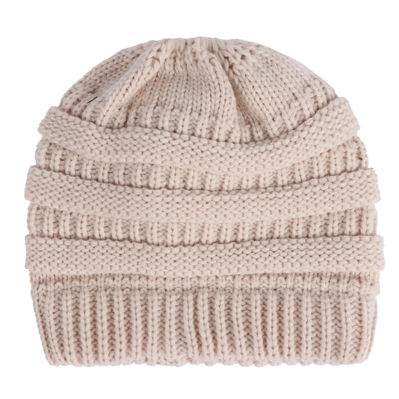 Acrylic Knitted Ponytail Beanie 3
