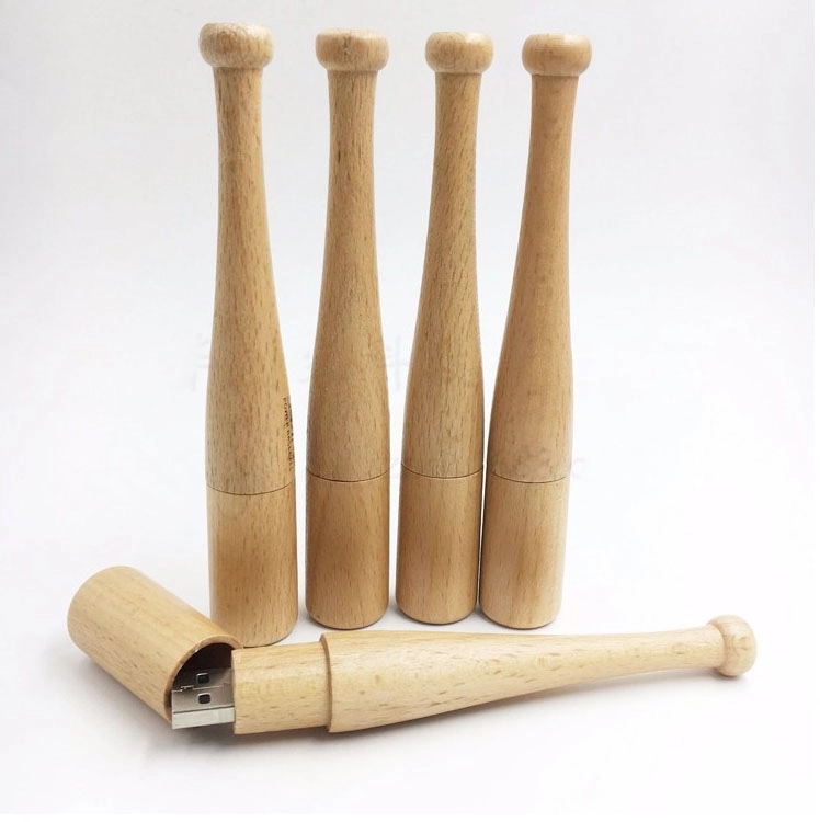 16GB Novelty Wooden Baseball Bat Model USB Flash Driver 3
