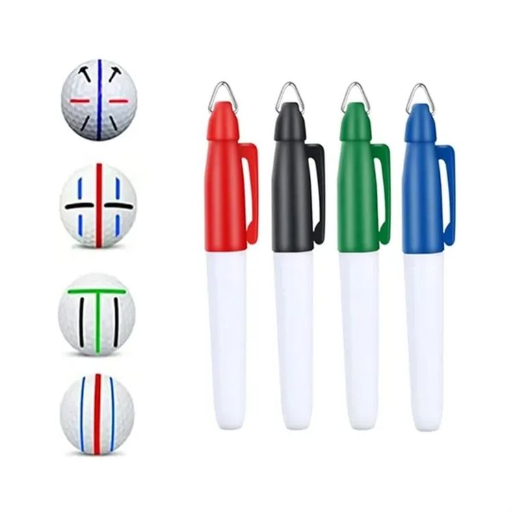 Golf Ball Line Drawing Permanent Marker with Clip 2
