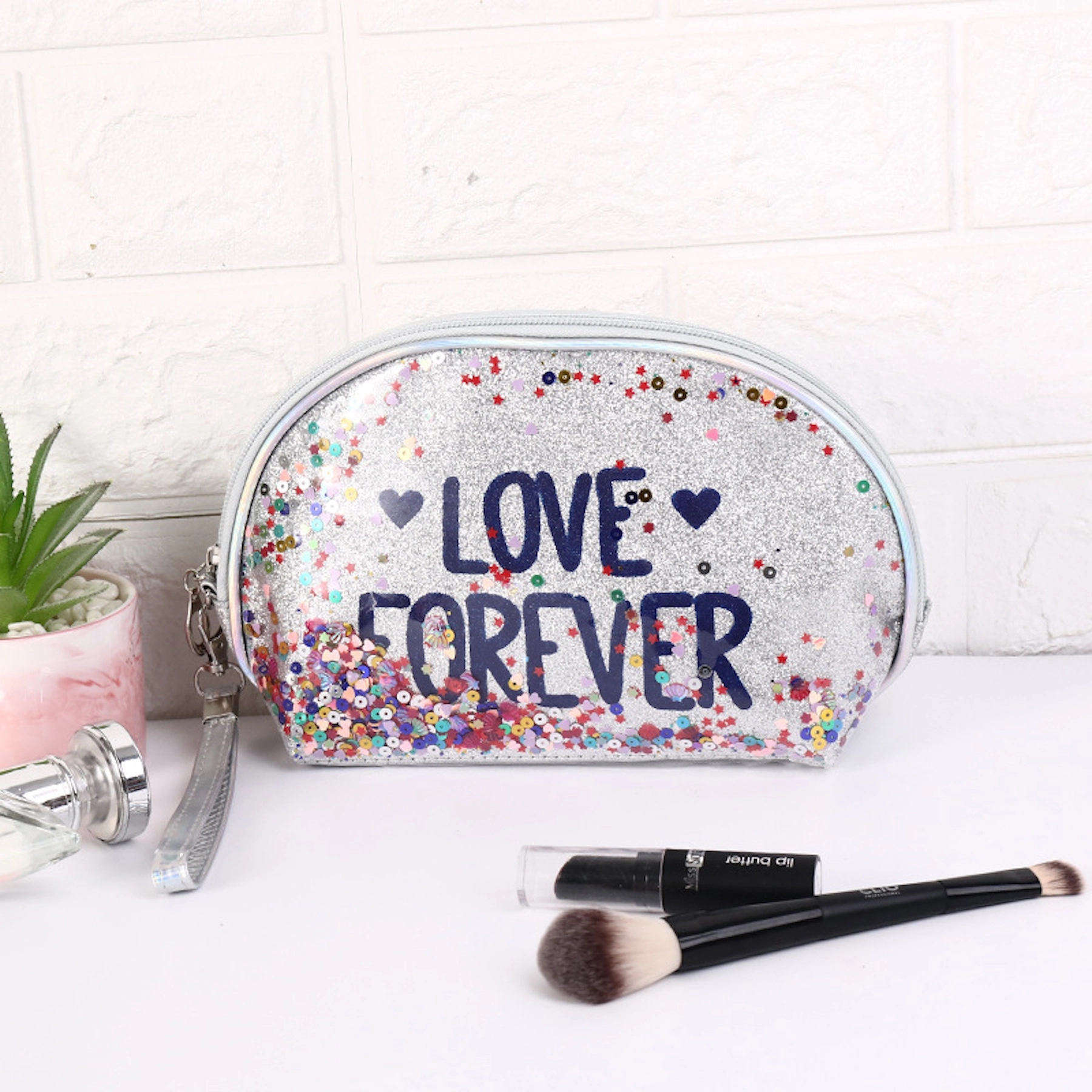 Fashion Creative Sequin Glitter Toiletry Pouch Cosmetic Bag 6