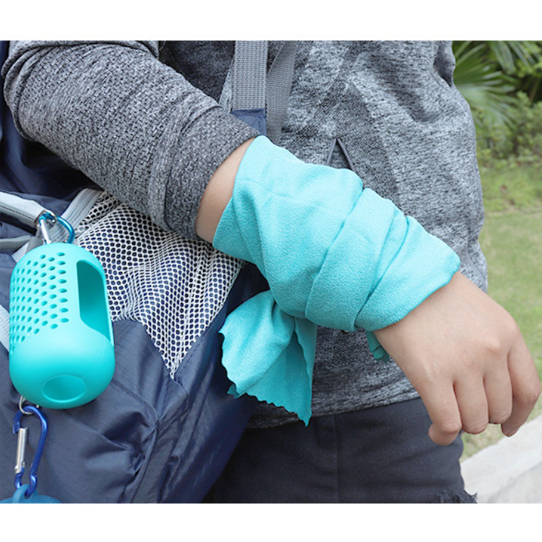 Silicone Case microfiber sports sweat instant cooling towel 8