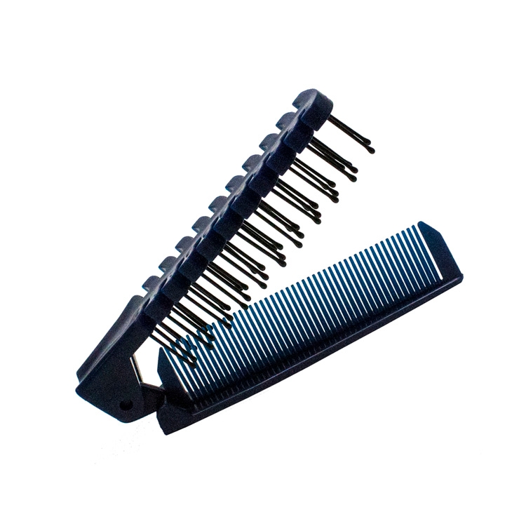Folding Plastic Comb & Brush Combination 1
