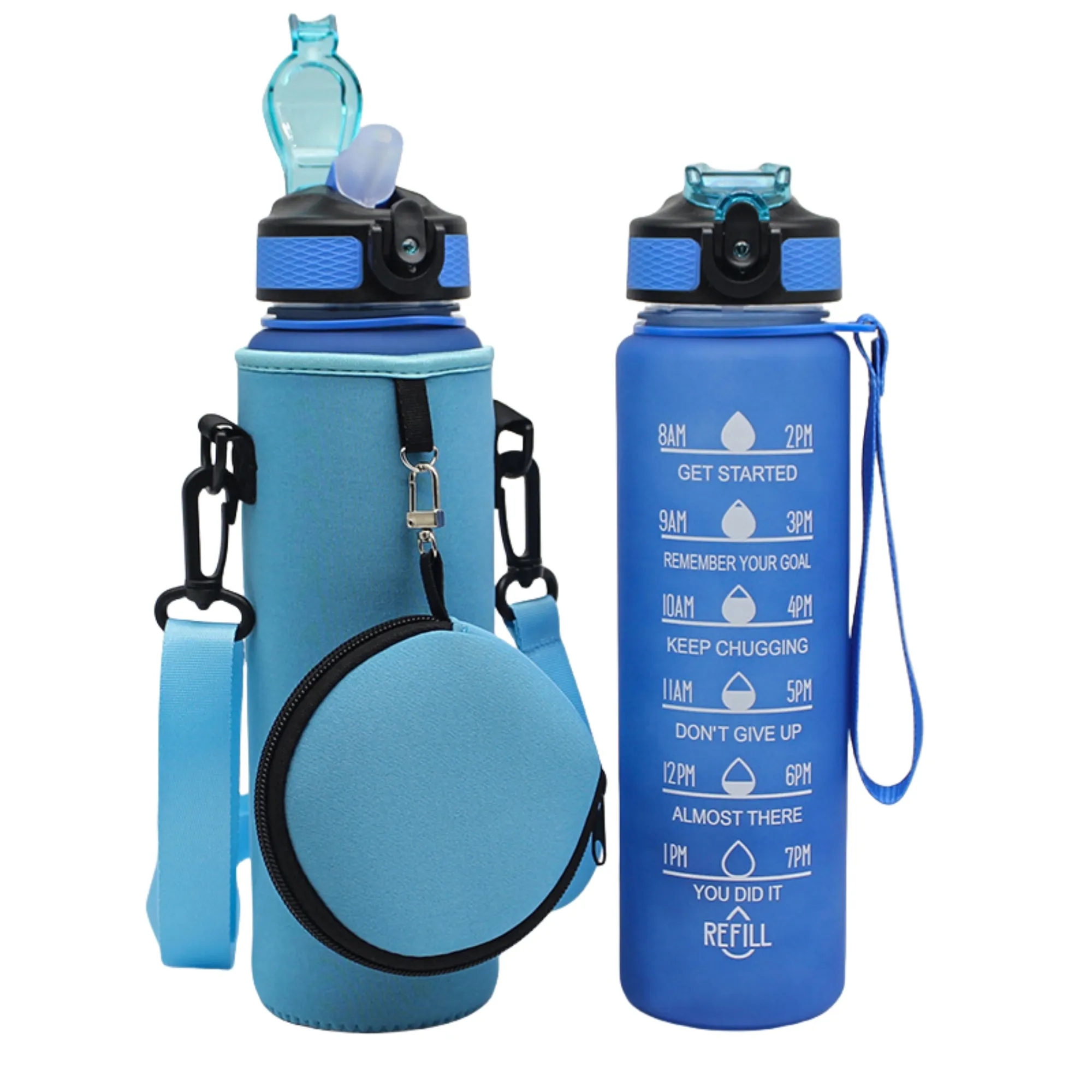 Neoprene Water Bottle Sleeve With Pouch 4