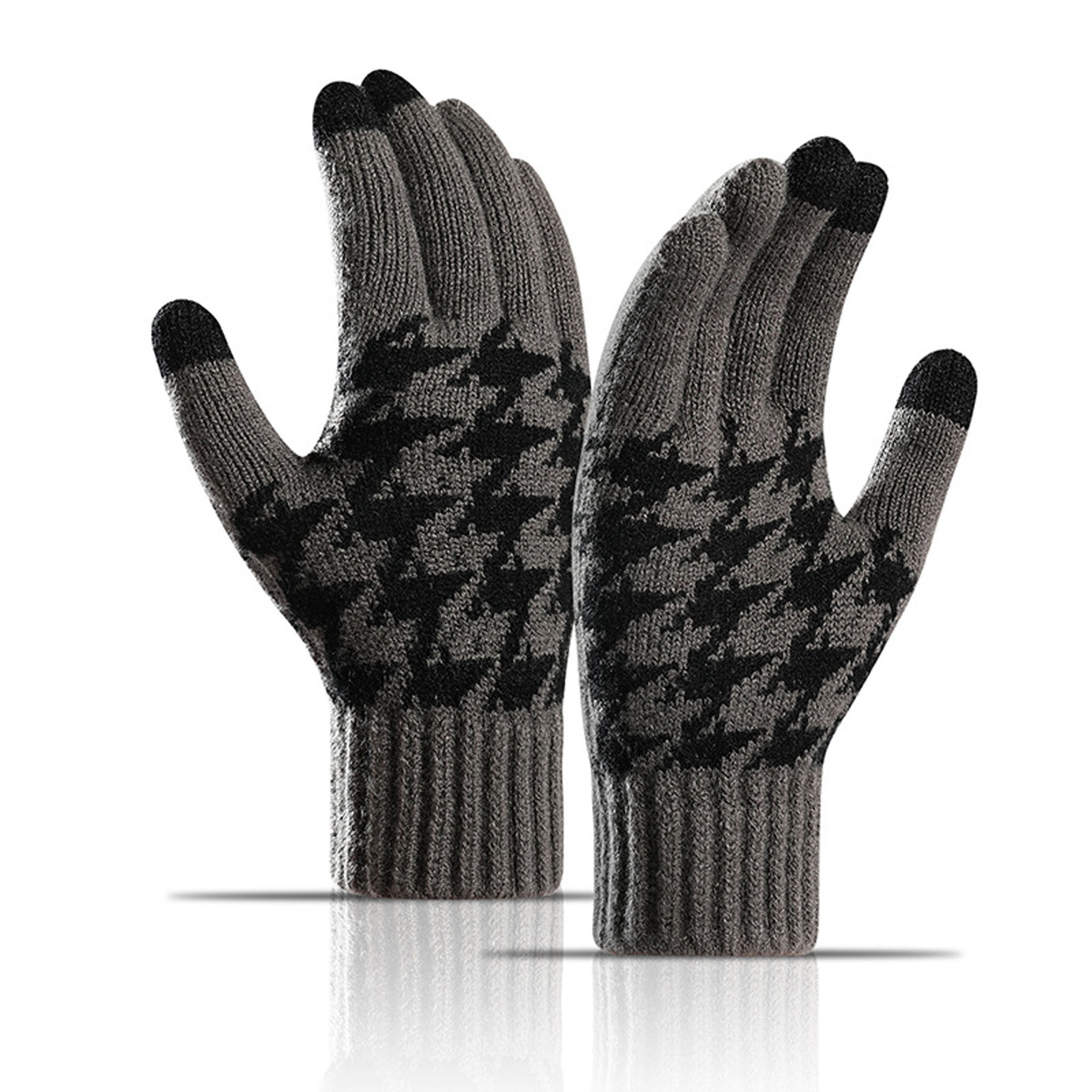 Knitted Woolen Touchscreen Thickened Gloves 5