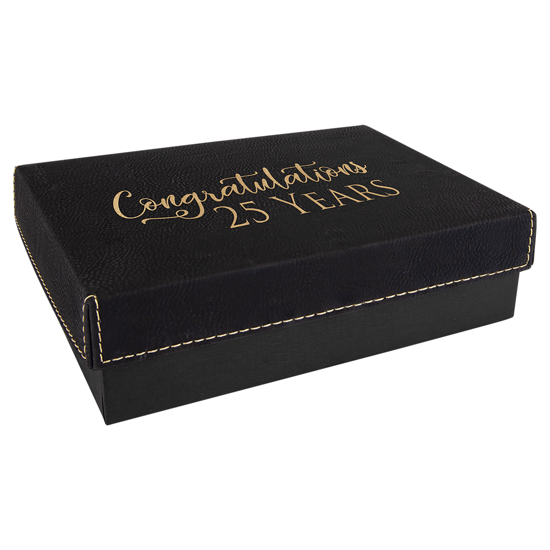 Gift Box With Laserable Leatherette Lid 9