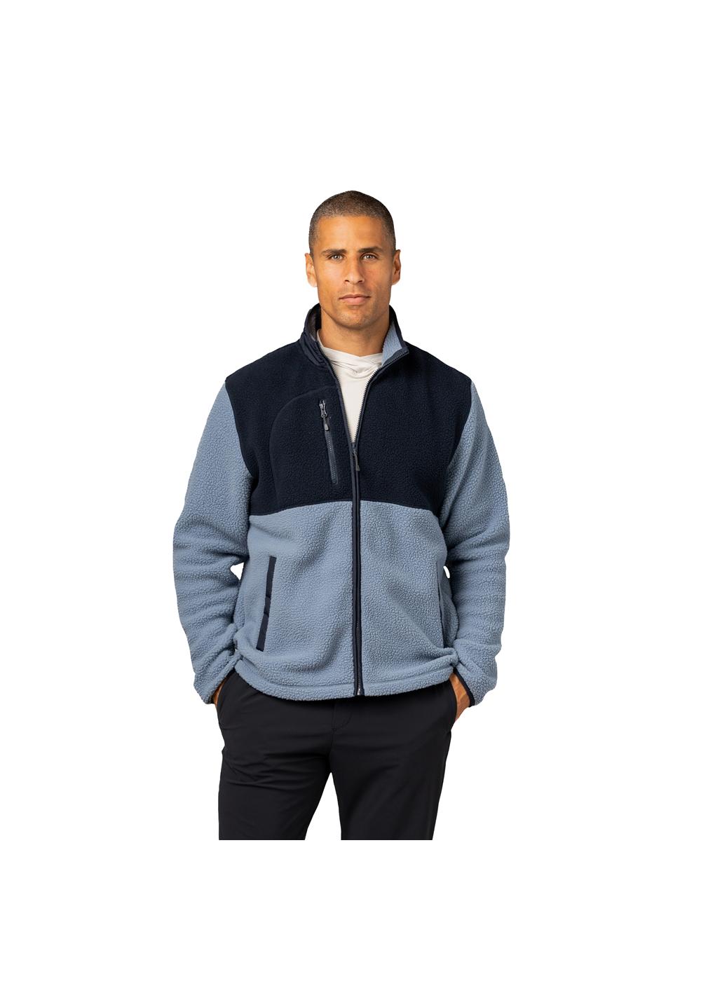 Storm Creek Men's Warm Up Colorblock Sherpa Fleece Jacket 16