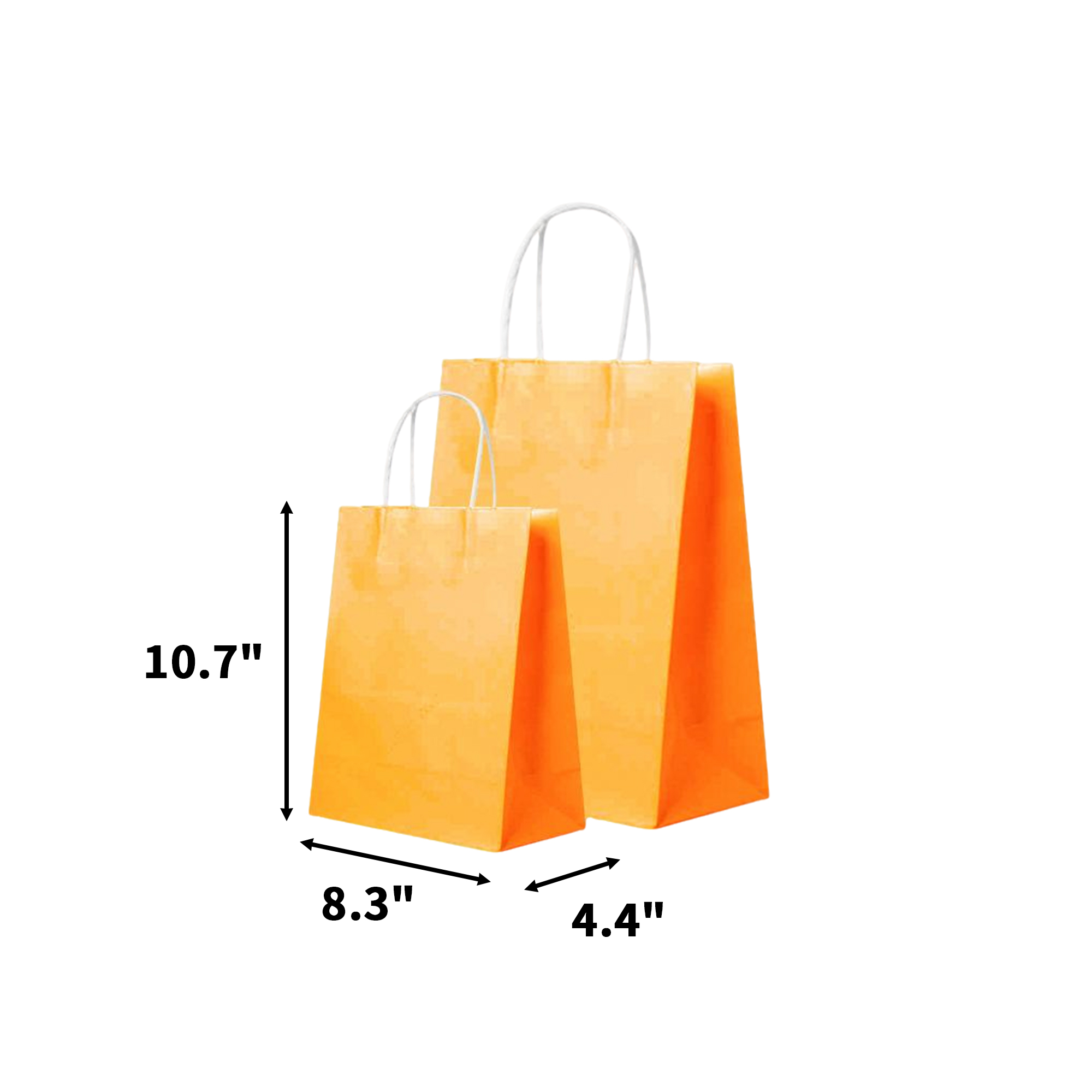 White Kraft Paper Shopper With Twisted Handle 8.3 X 4.4 X 10.7" 11