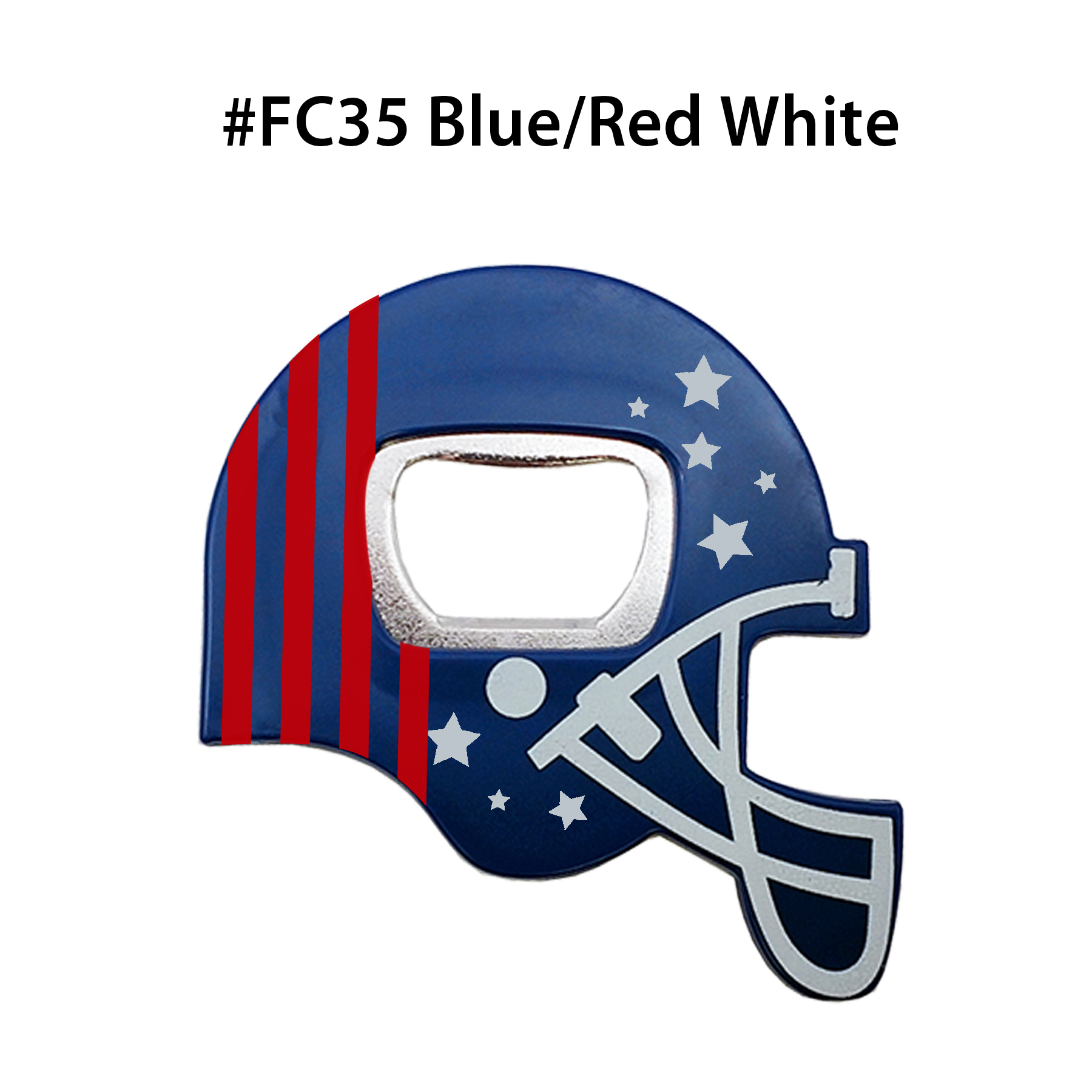 Full Color Flag Design Football Helmet Bottle Opener 12