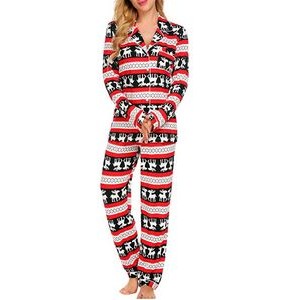 Women's Pajama Sets Long Sleeve Button Down Sleepwear 6
