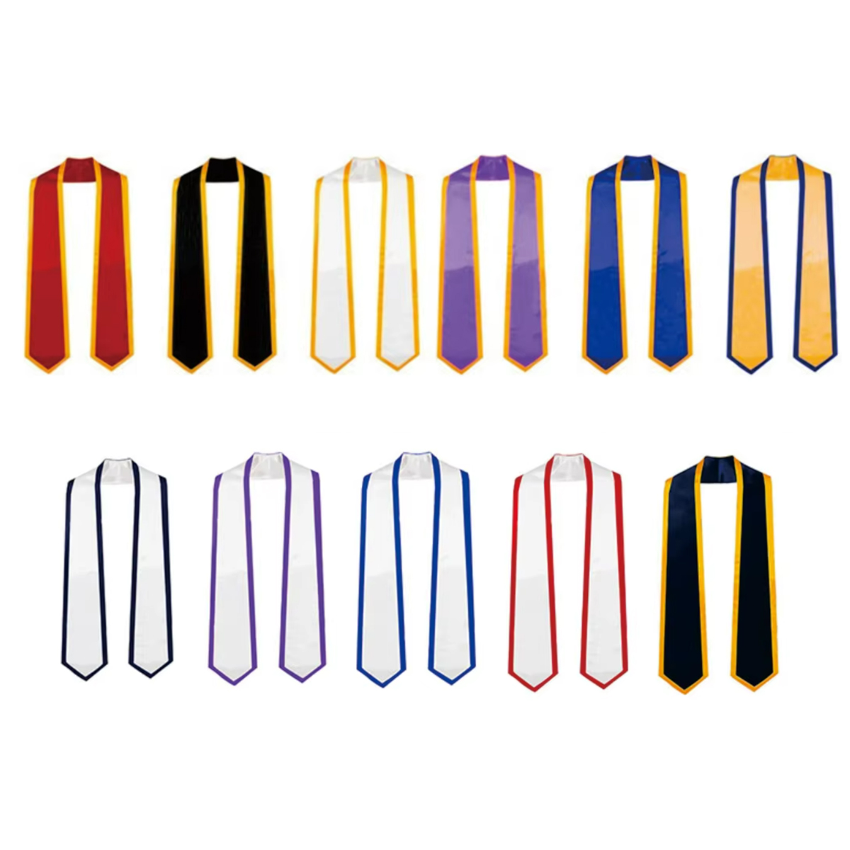 Satin Graduation Honor Stole with Trim for Ceremony 4