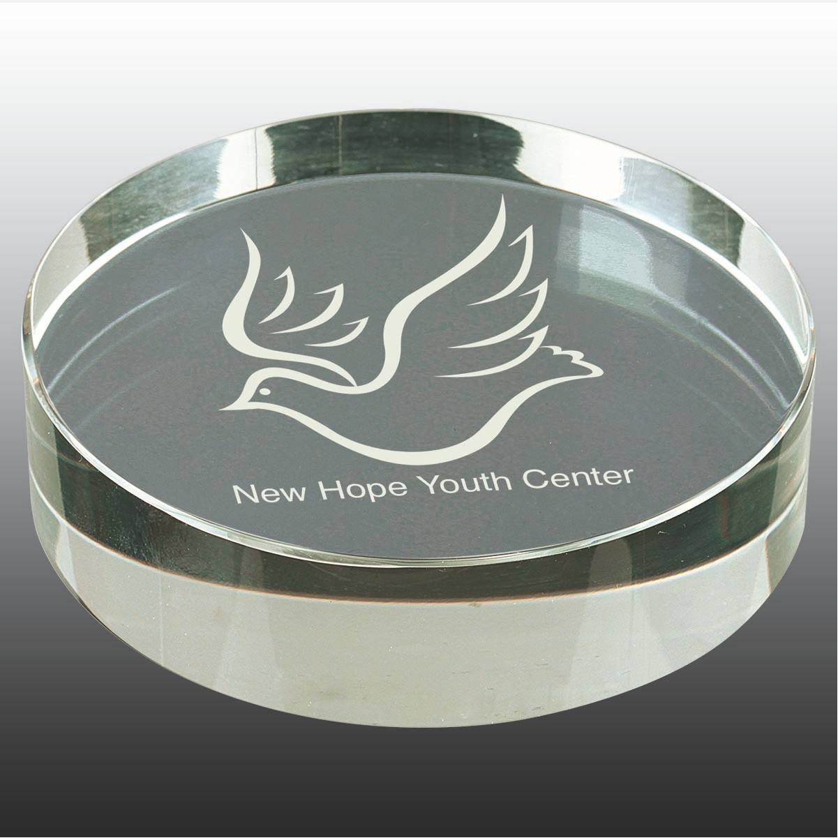 Round Crystal Paperweight