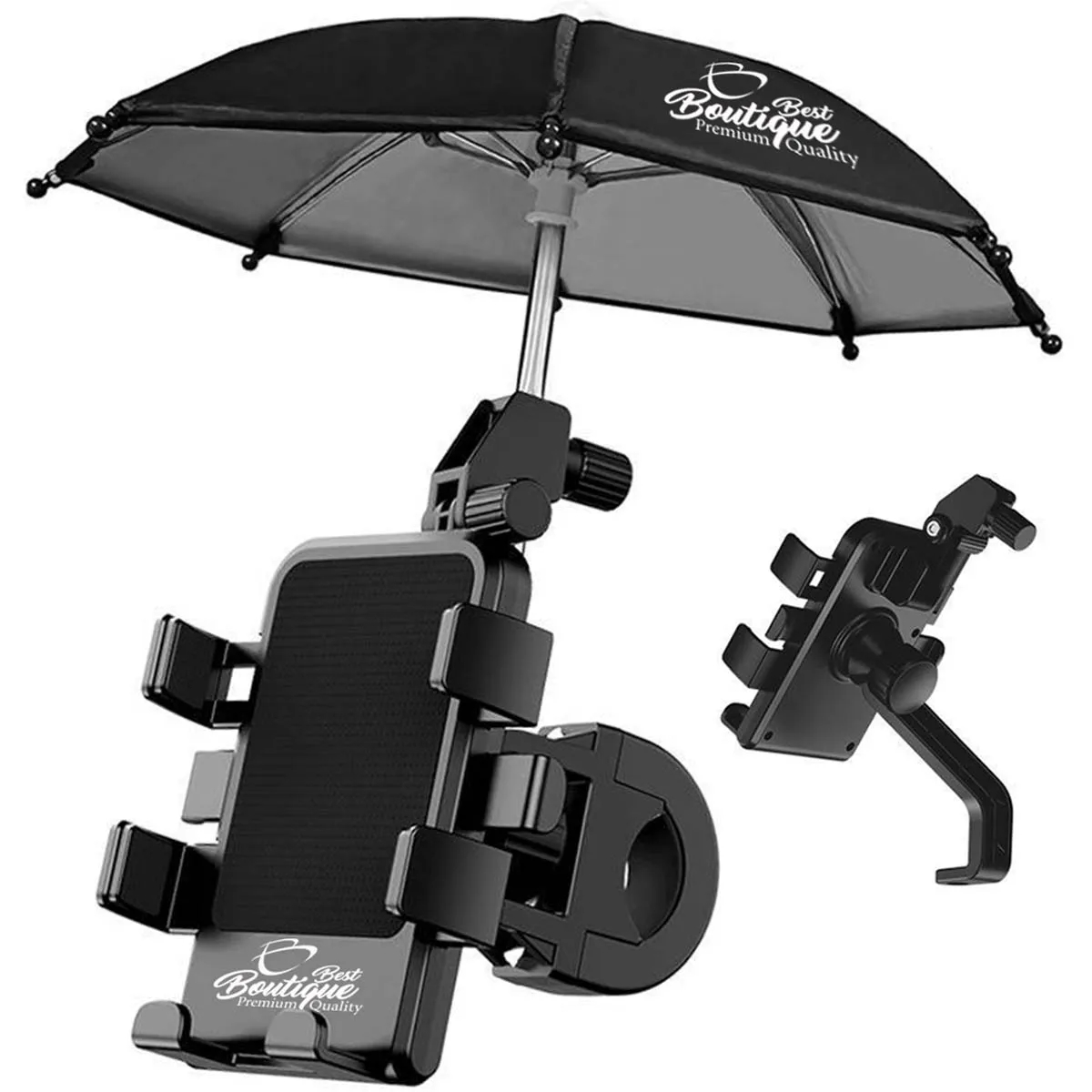 Adjustable Height Motorcycle Phone Holder with Umbrella 4