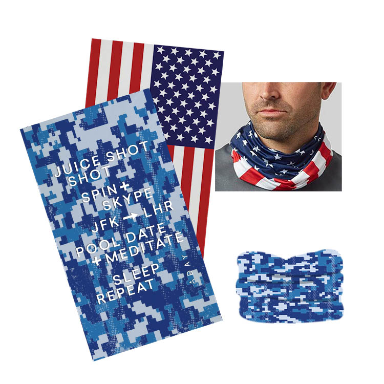 2 Layers Moisture Wicking Seamless Custom Bandana/Sport Scarfs/Gaiters 4
