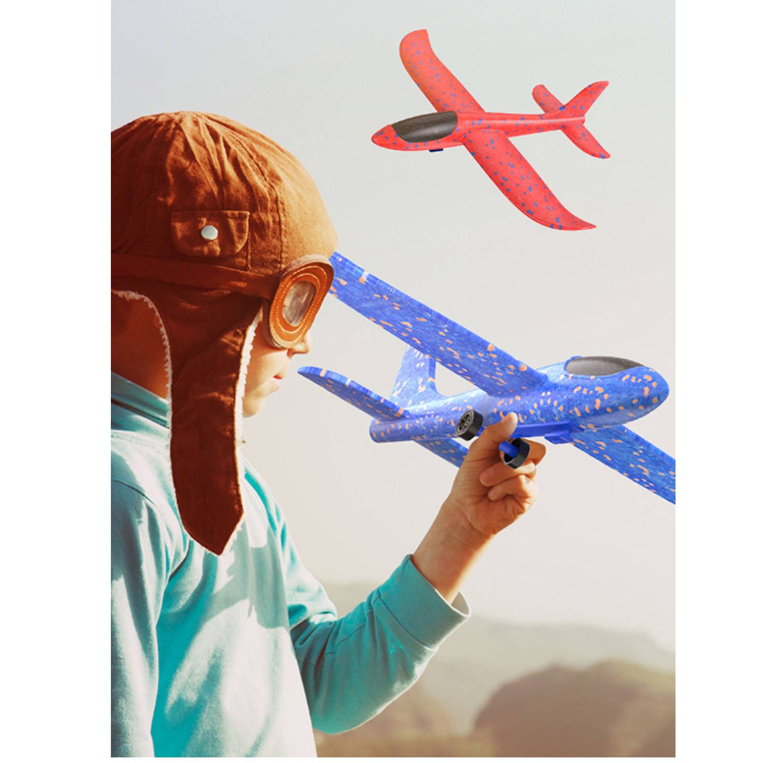 Kids Airplane Launcher Glider Toy 7