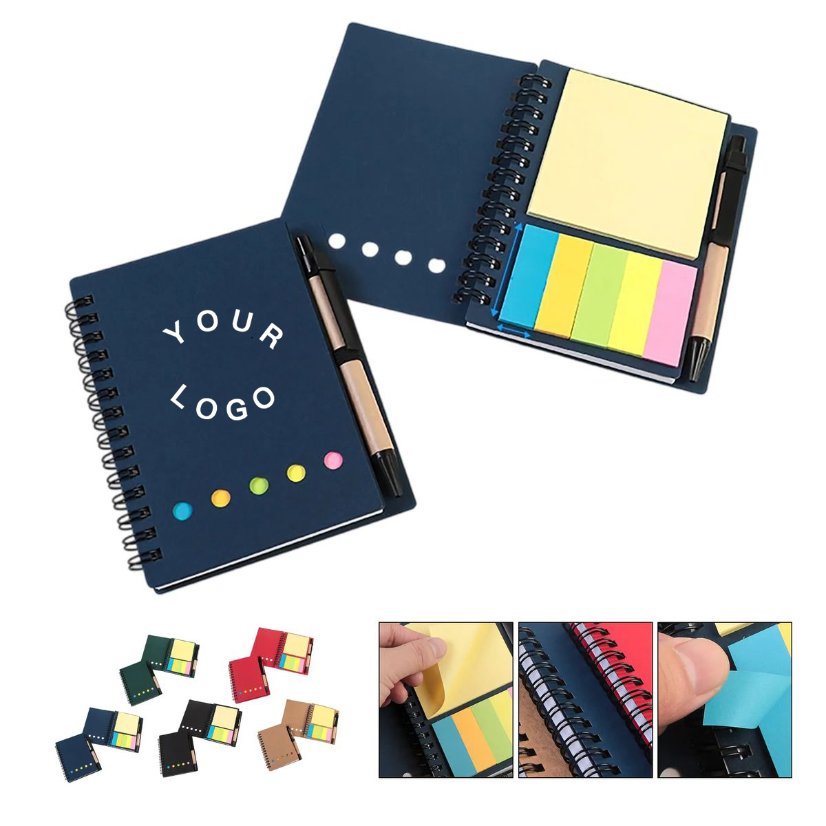 Mini Sticky Note Book with Pen Holder 5