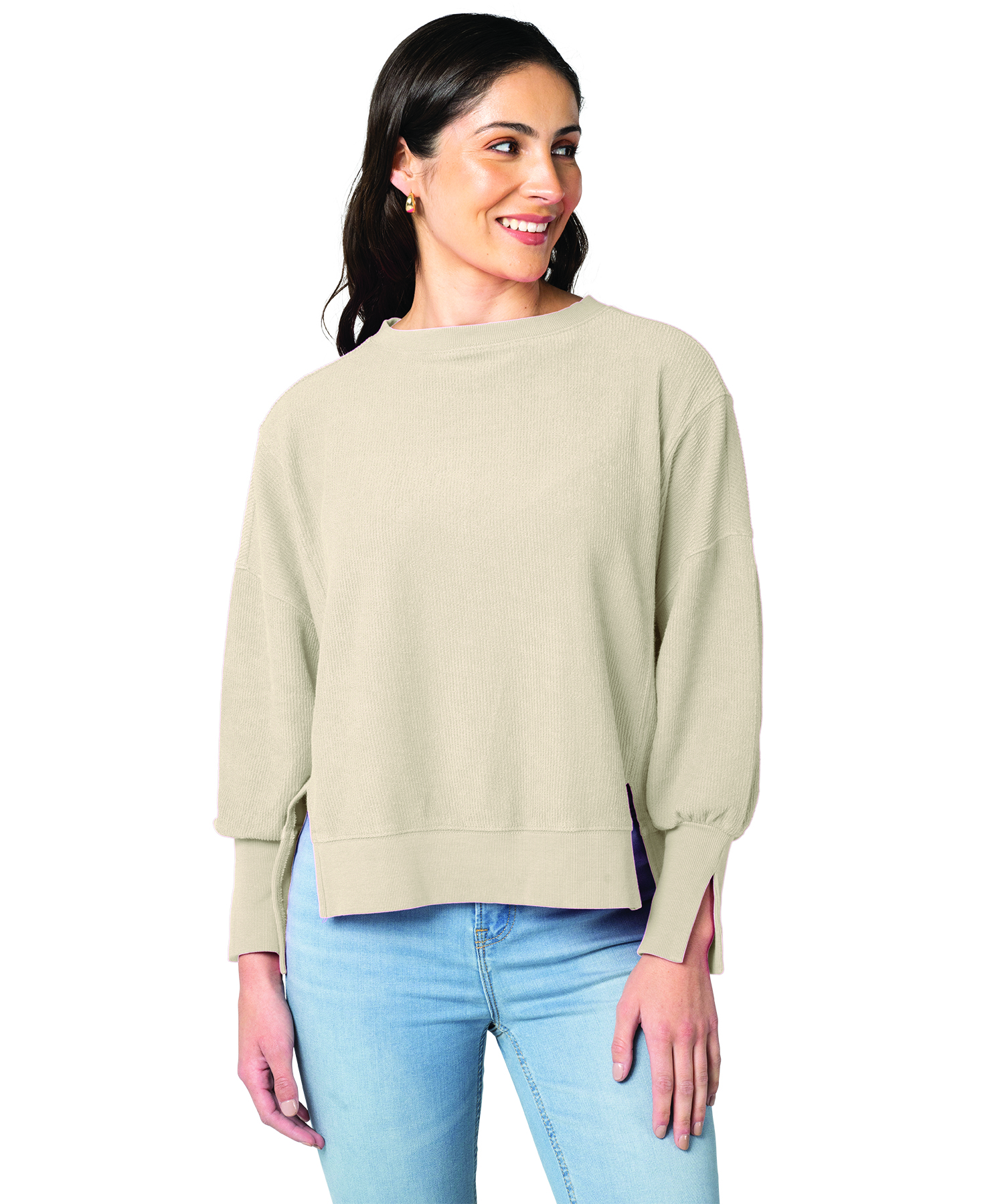 Women's Camden Spliced Crew Neck Sweatshirt 102