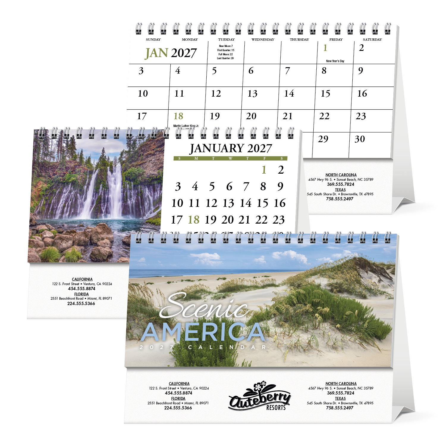 HotLine® Products Scenic America® Desk Tent Calendar 20