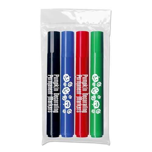 Pumpkin Decorating Permanent Markers -4 Pack - USA Union Made