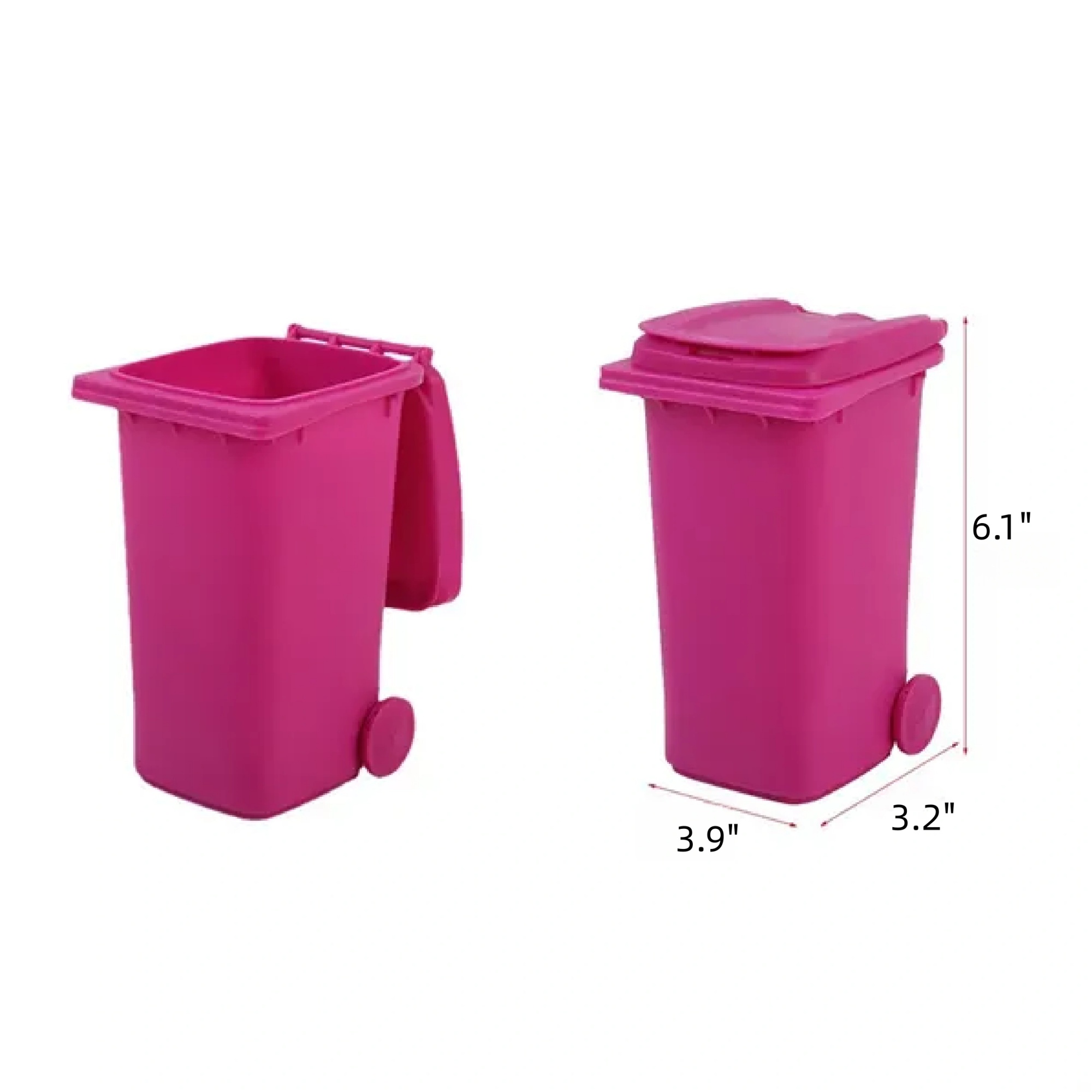 Mini Plastic Trash Garbage Can Bin Pen Holder Desk Organizer 2