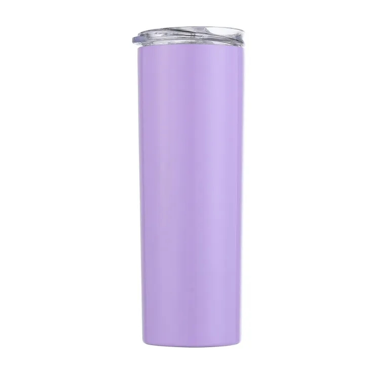 Stainless Steel Skinny Tumbler With Lids And Straws 7