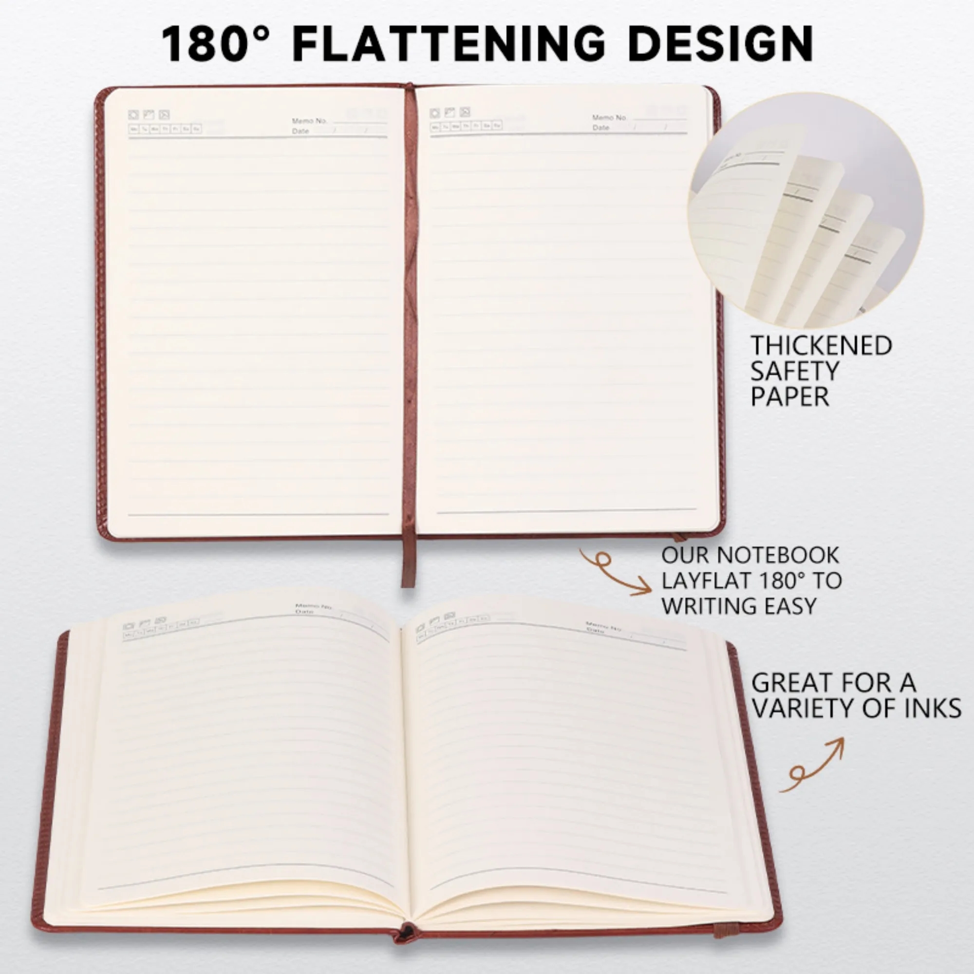 Vintage Elegance A5 Leather Notebook 4
