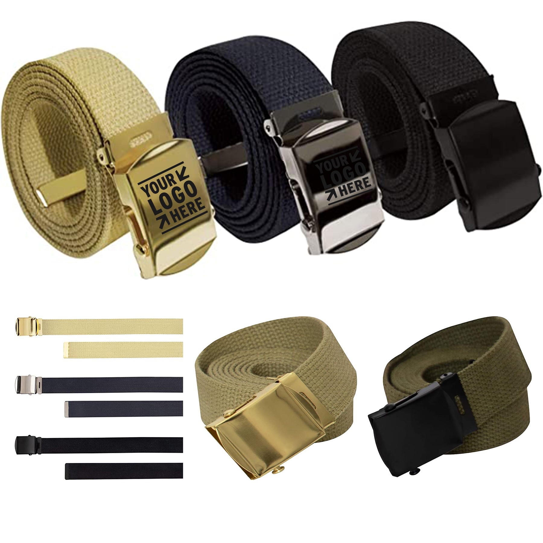 1 x 47 Inches Canvas Woven Belt 1