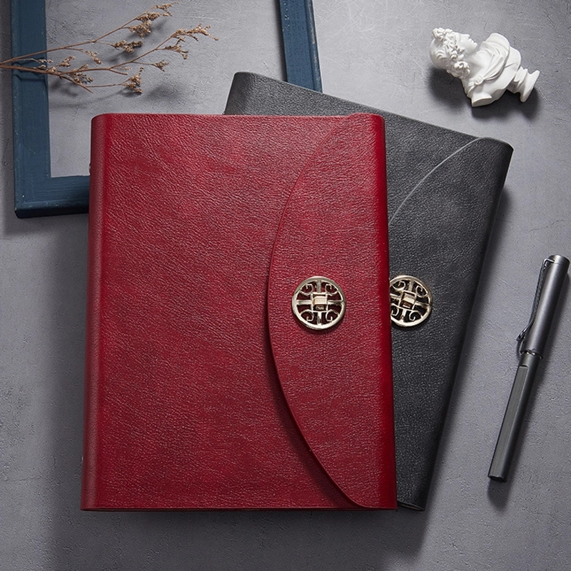 PU Leather A5 Business Travel Journal Binder Notebook 6