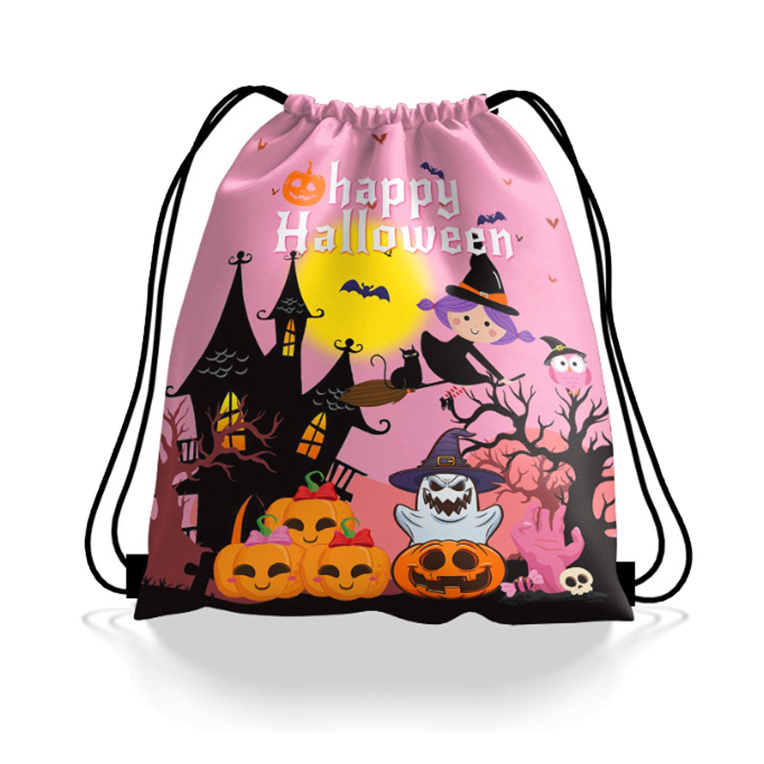 Halloween Portable Drawstring Backpack 4