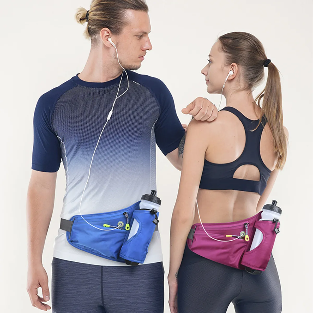 Breathable Lightweight Waist Bags With Water Bottle Holder 5