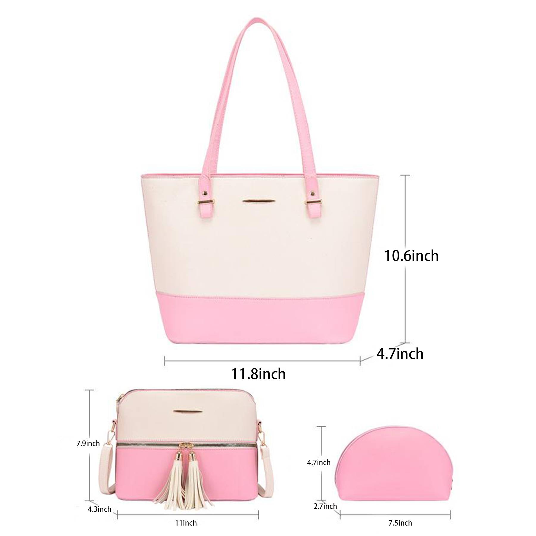 PU Fashion Wallet Tote Bag Shoulder Top Handle Satchel, custom tote bag with logo imprint 8