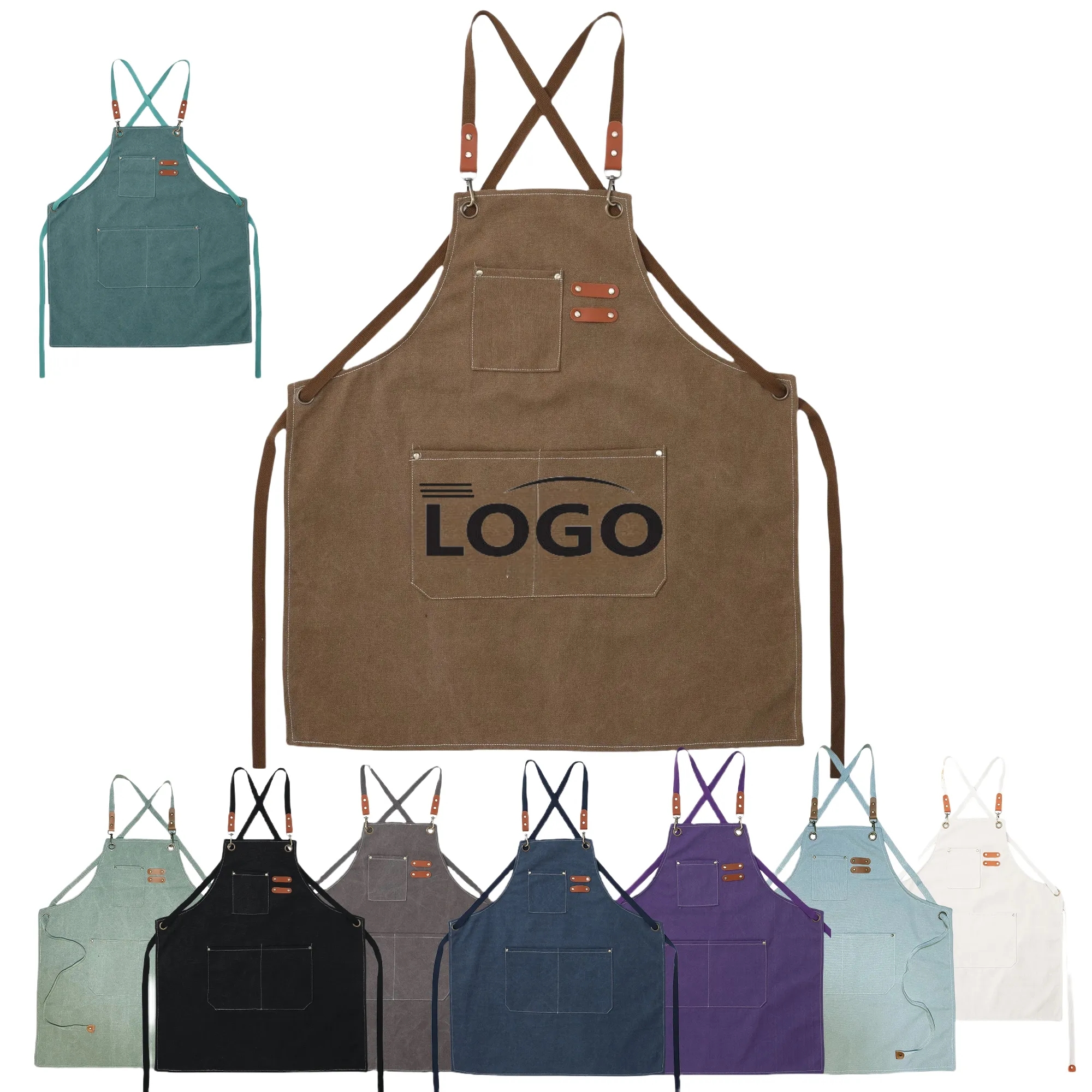 Adjustable Denim Bib Work Apron 7