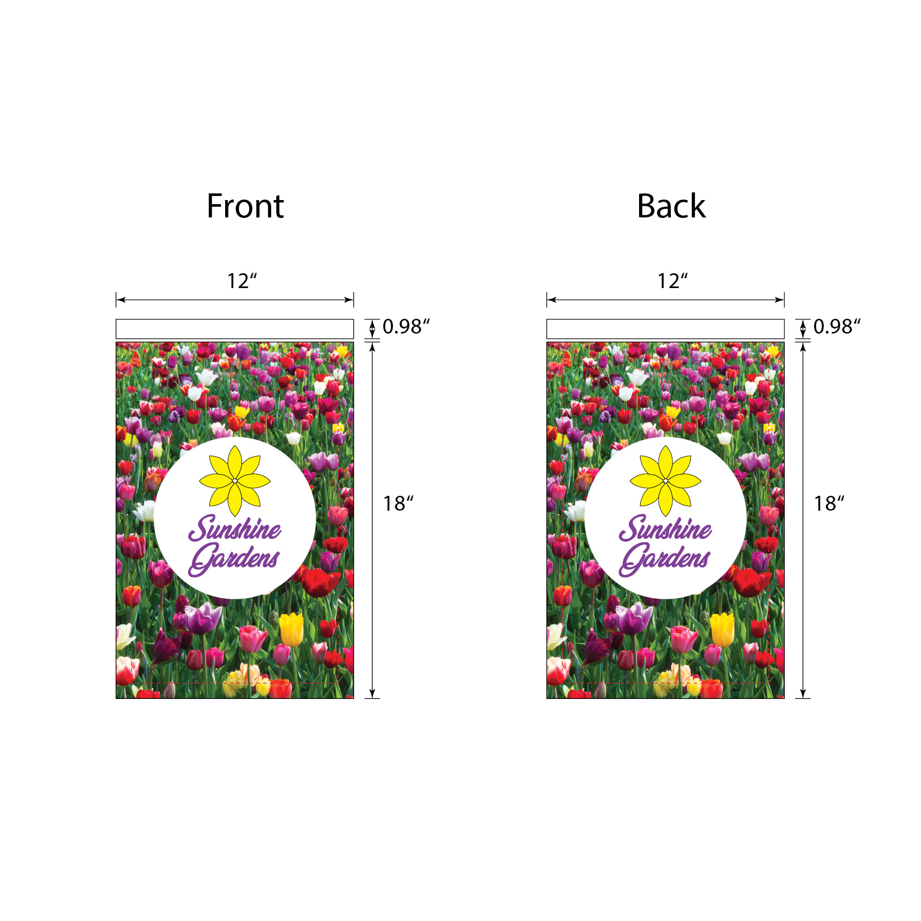 DisplaySplash Garden Flag - Double Sided 1