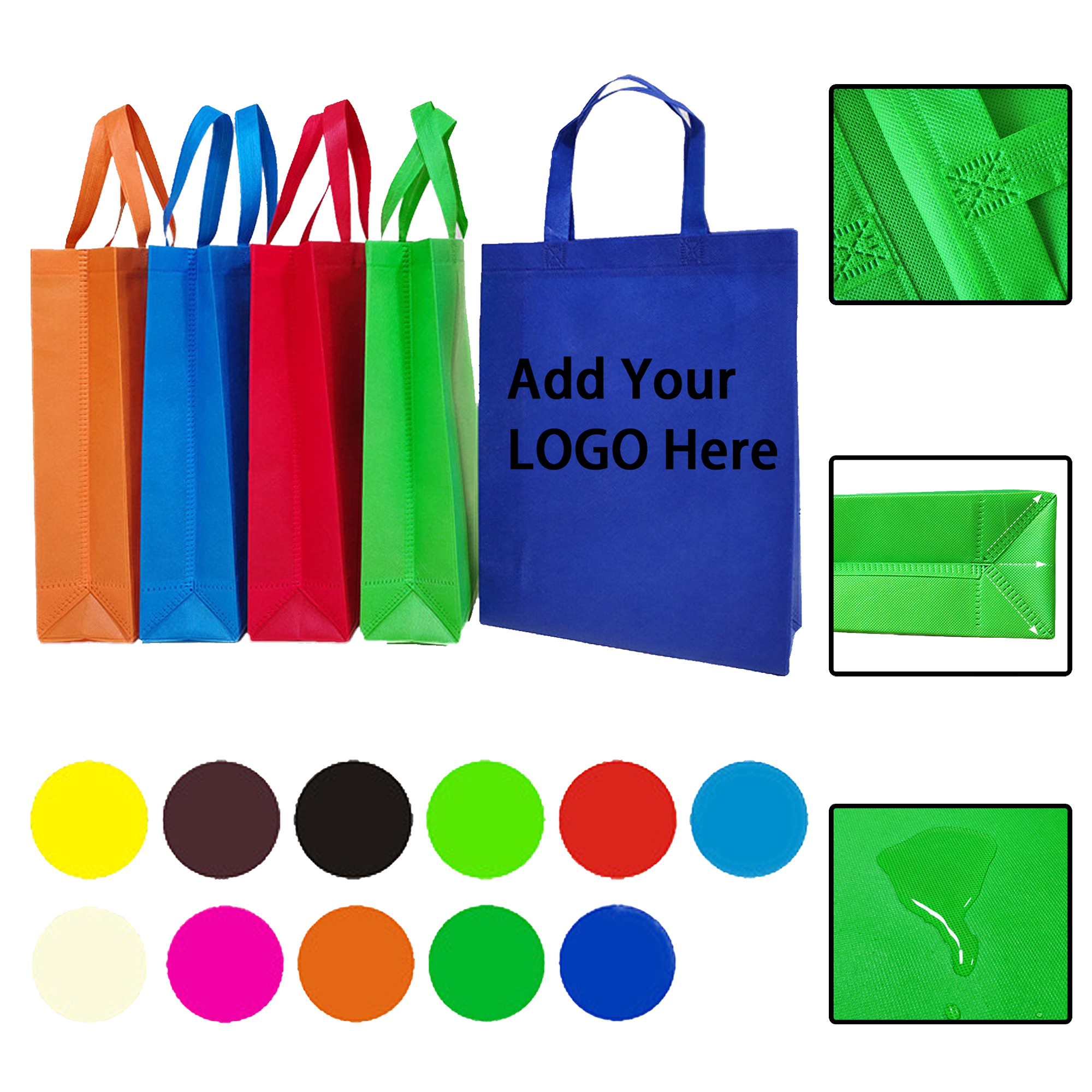 Solid-Color Non-Woven Fabric Shopping Tote Bag 2