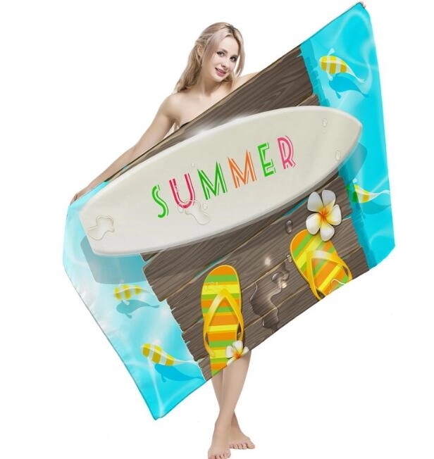 30" x 60" Full Color Sublimation Microfiber Beach Towel 3