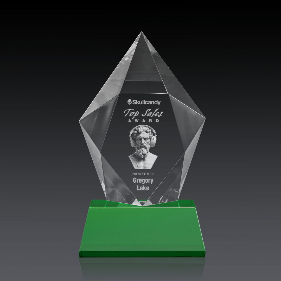 Devron 3D Award on Base - Green 6
