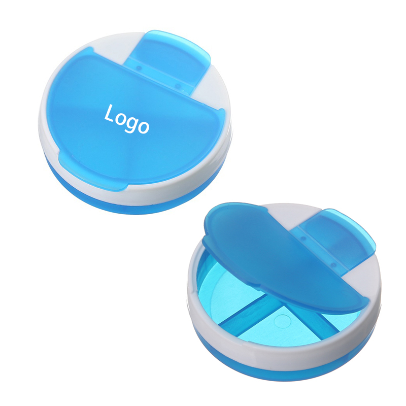 4 Compartments Round Pill Box 7