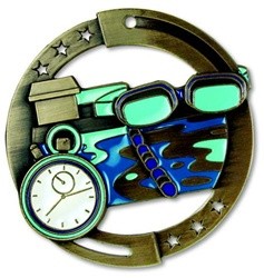 Swimming M3XL Die Cast Medal - 2-3/4" 2