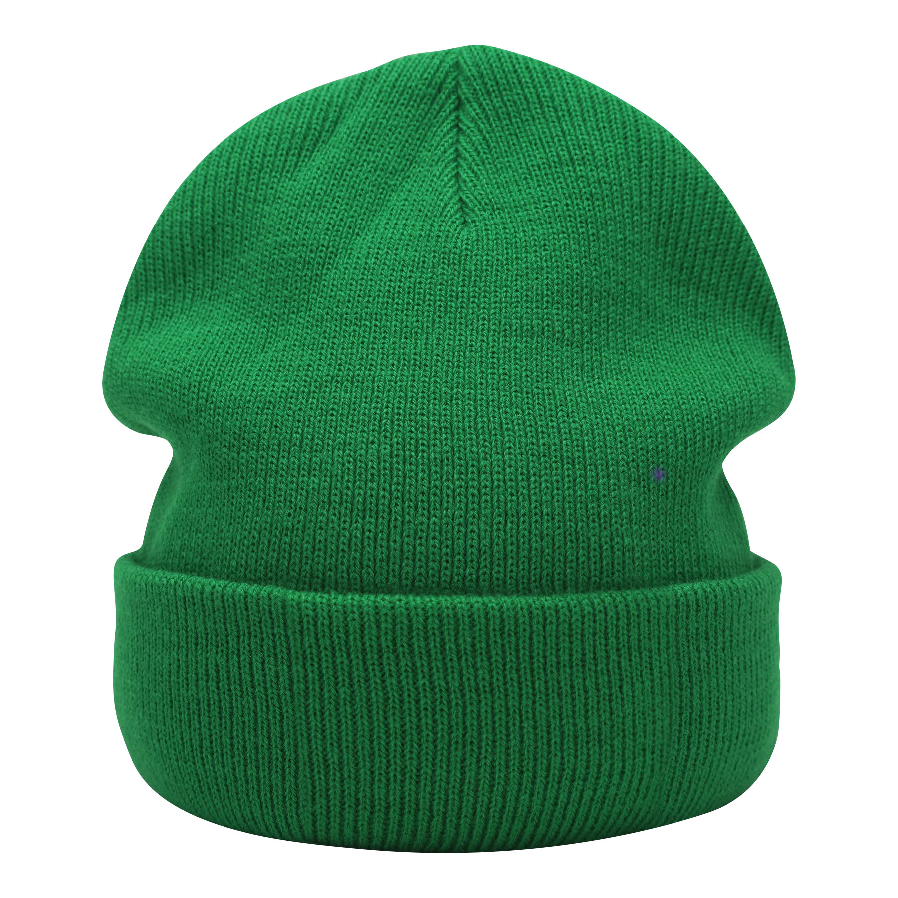Embroidery Curled Solid Classic Beanie Knitted Cap 6