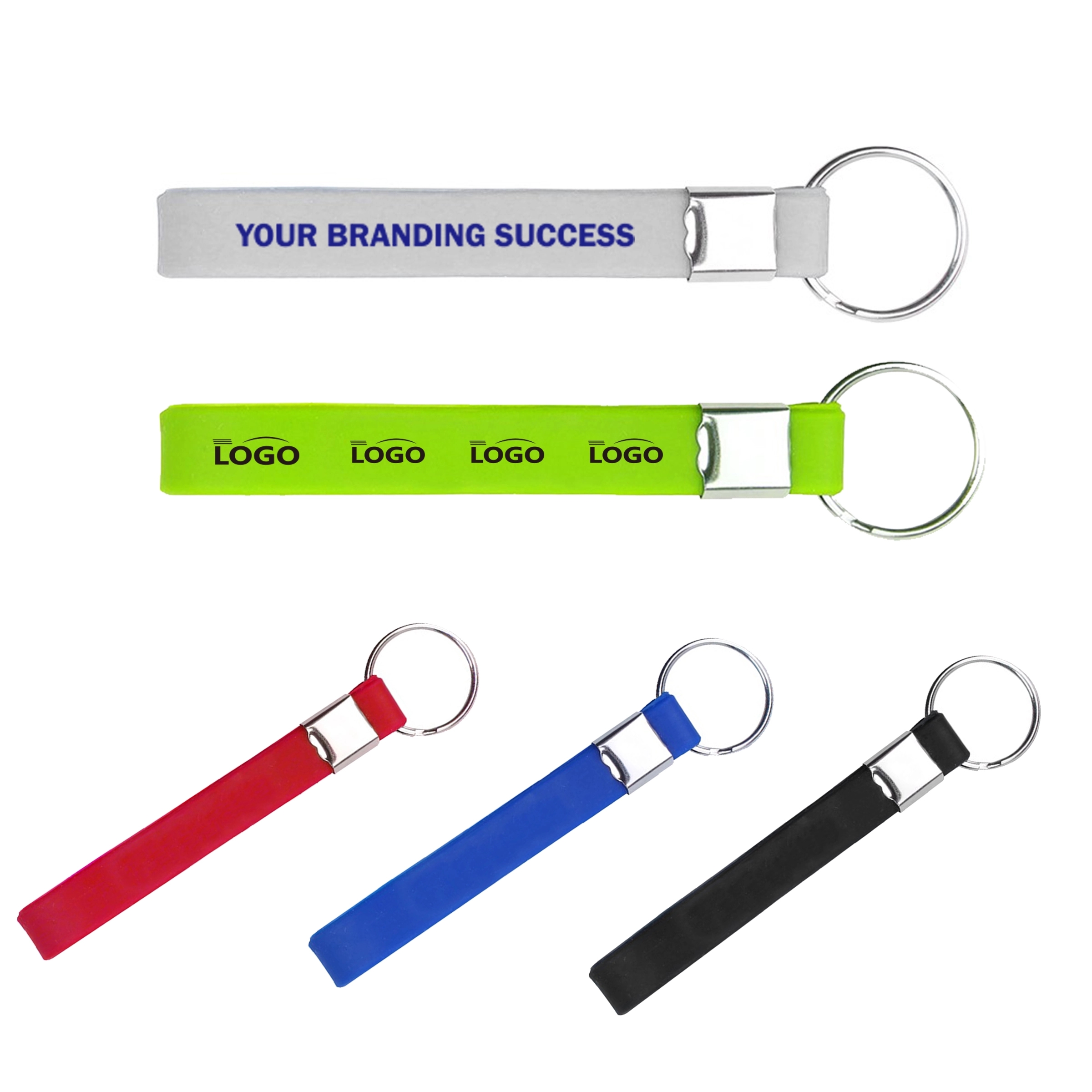 Custom Silicone Wristband Keychain 2
