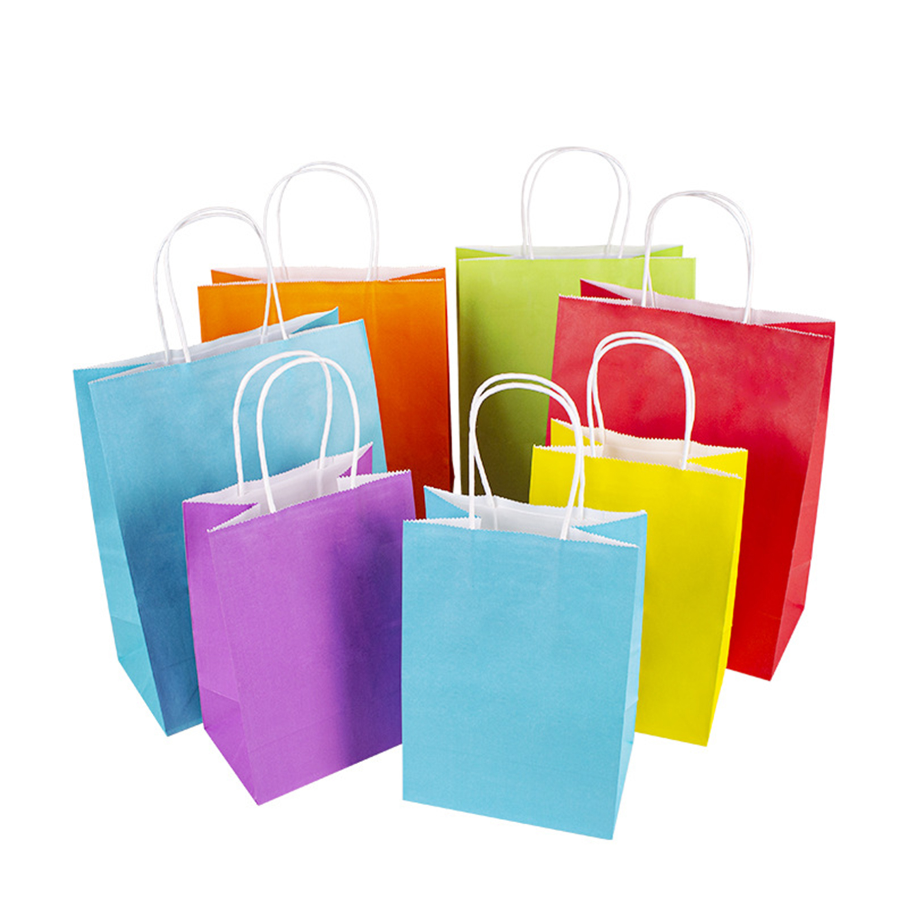Multicolor Color Shopping Bags with Handle 6