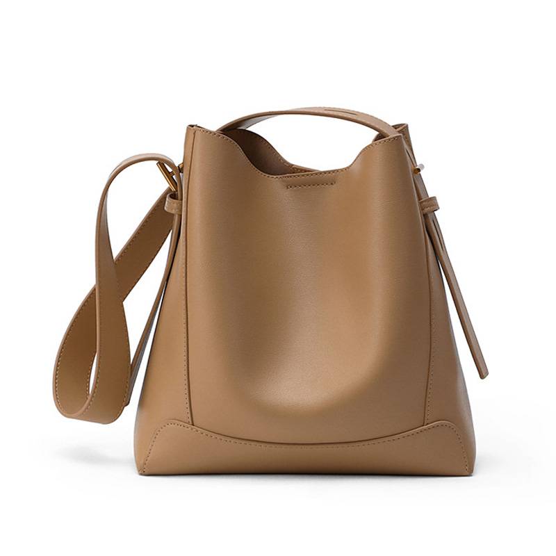 Genuine Leather Tote Bucket Bag 6