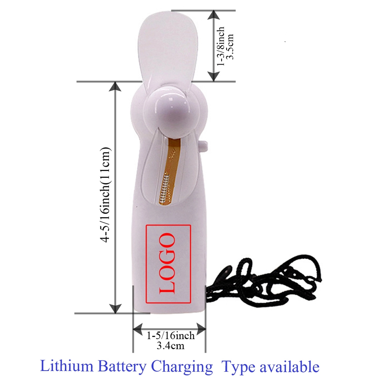 Message Editable Mini Flash LED Fan 4