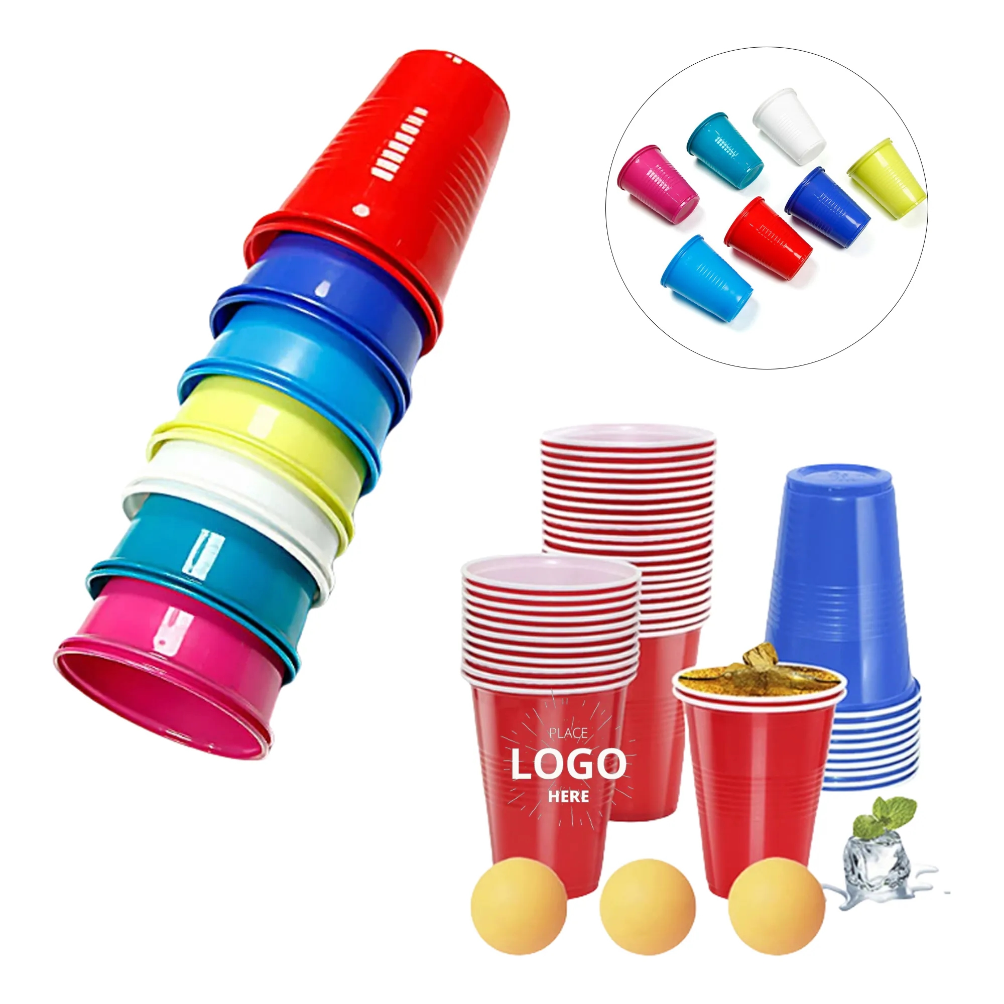 12oz Disposable Plastic Cups 1