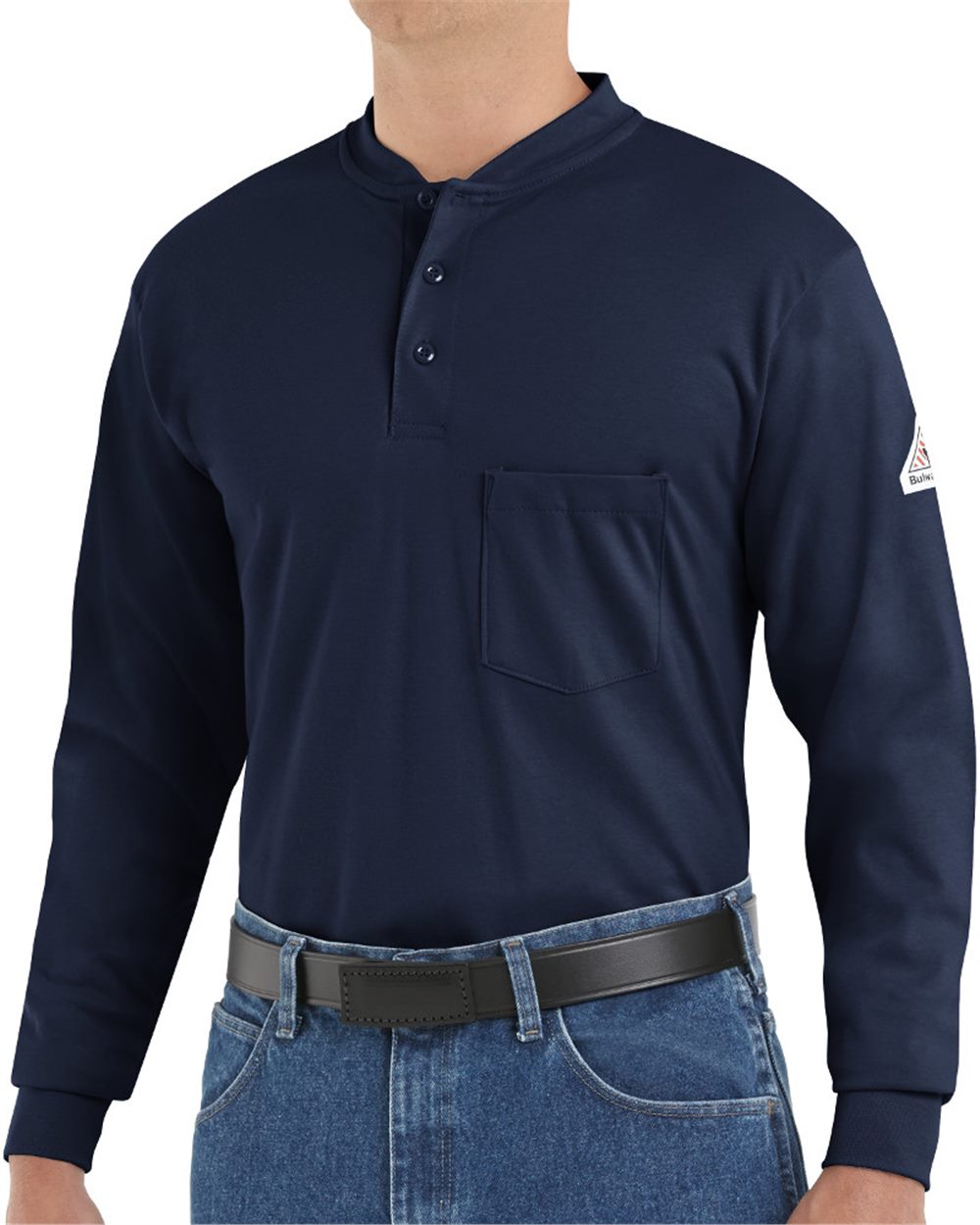 Long Sleeve Tagless Henley Shirt Tall Sizes