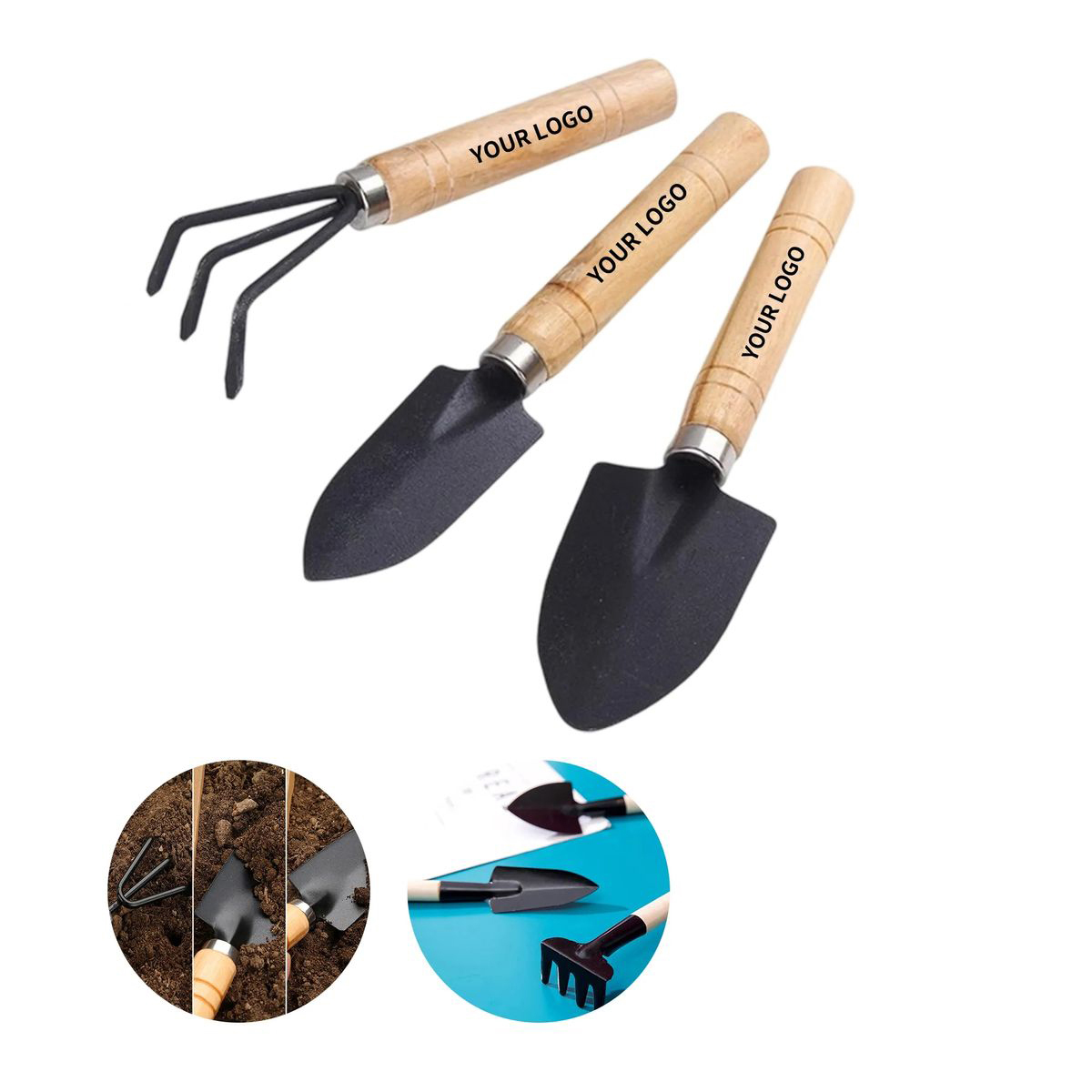 Indoor Plant Spade and Rake Kit 4